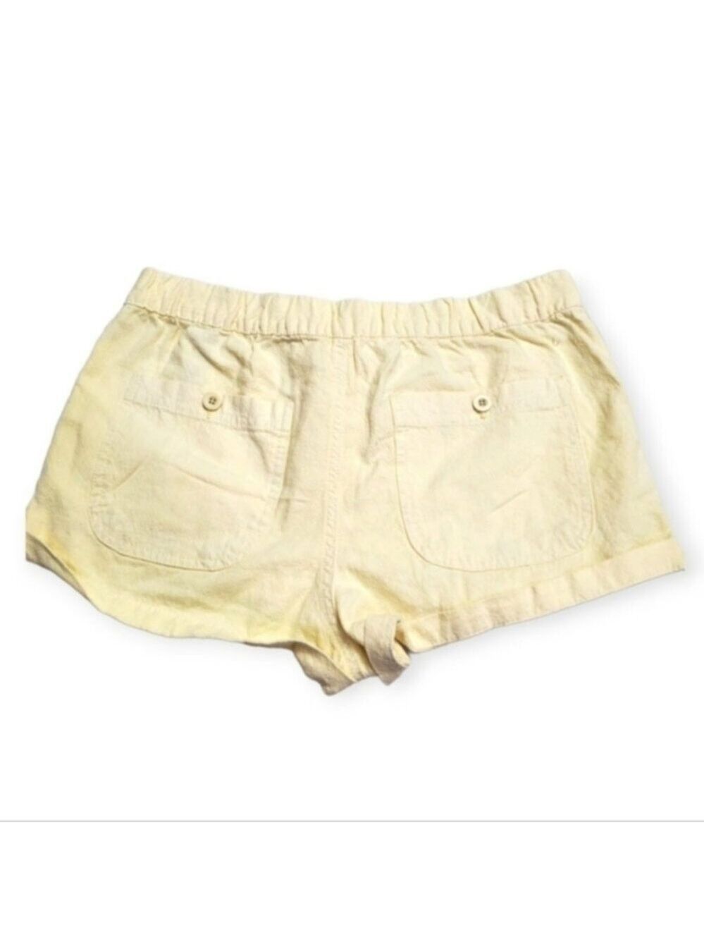 NWT Harlow Coastal Linen Cotton Blend Shorts Yellow M - Picture 2 of 14